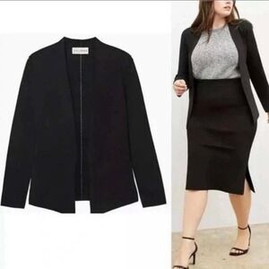 MM LaFleur Woolf Jardigan Womens XL Black Jacket Cardigan Career Minimalist